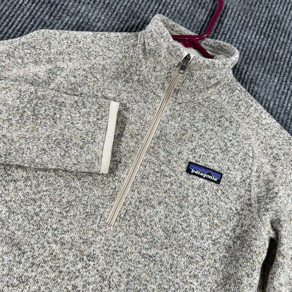 Patagonia Better Sweater Womens XS Extra Small Gray Long Sleeve 1/4 Zip Mock